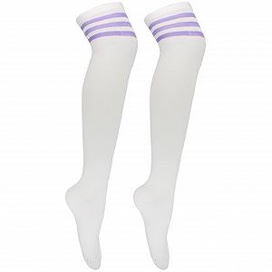 Гольфи до стегна Білі гольфи до коліна Жіночі гольфи до коліна - Фото 1