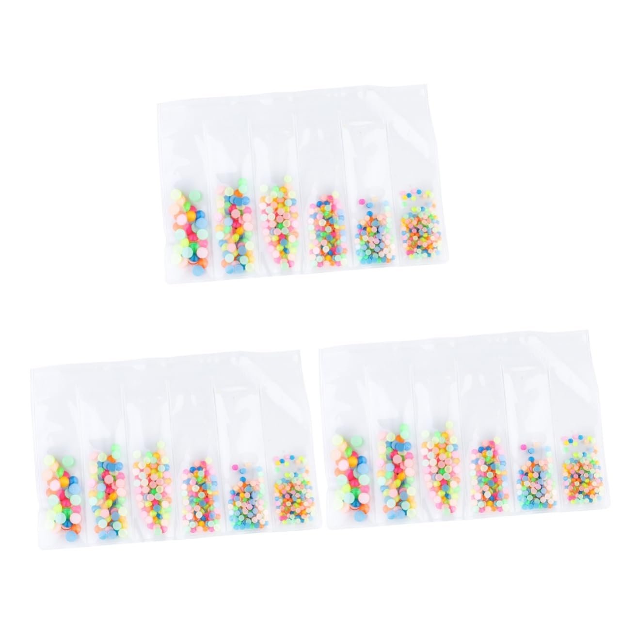 Стразы Акриловые FRCOLOR, 3 коробки, наклейки для ногтей, флуоресцентные, плоские, кристаллы 3D, фото №1