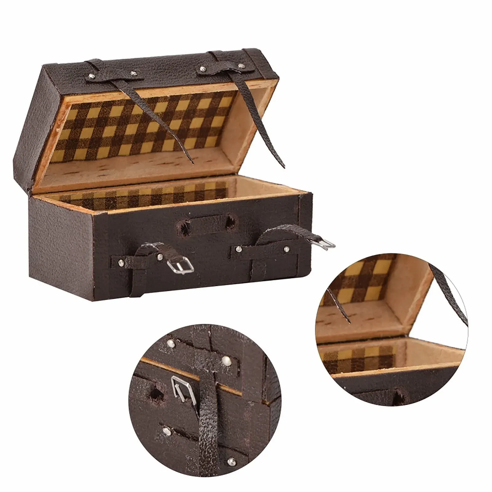 Кукольный дом VGEBY Винтажный с имитационным орнаментом 1:12 ПУ Leather Suitcase, фото №6 Кукольный дом VGEBY Винтажный с имитационным орнаментом 1:12 ПУ Leather Suitcase, фото №6