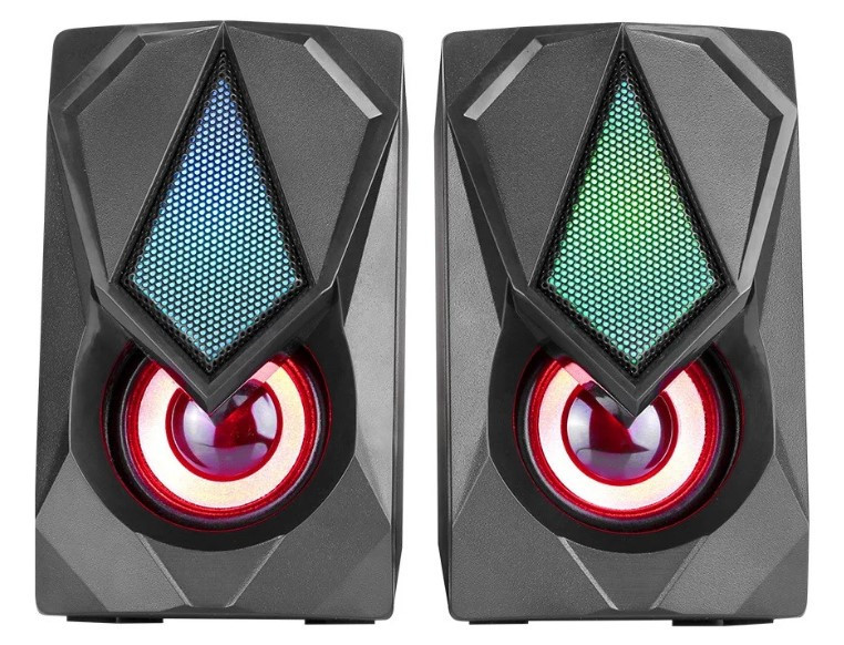 Комп'ютерні колони XTRIKE ME RGB Backlight SK-402 з підсветкою Чорний 120х72х82 мм МБ МС, фото №2