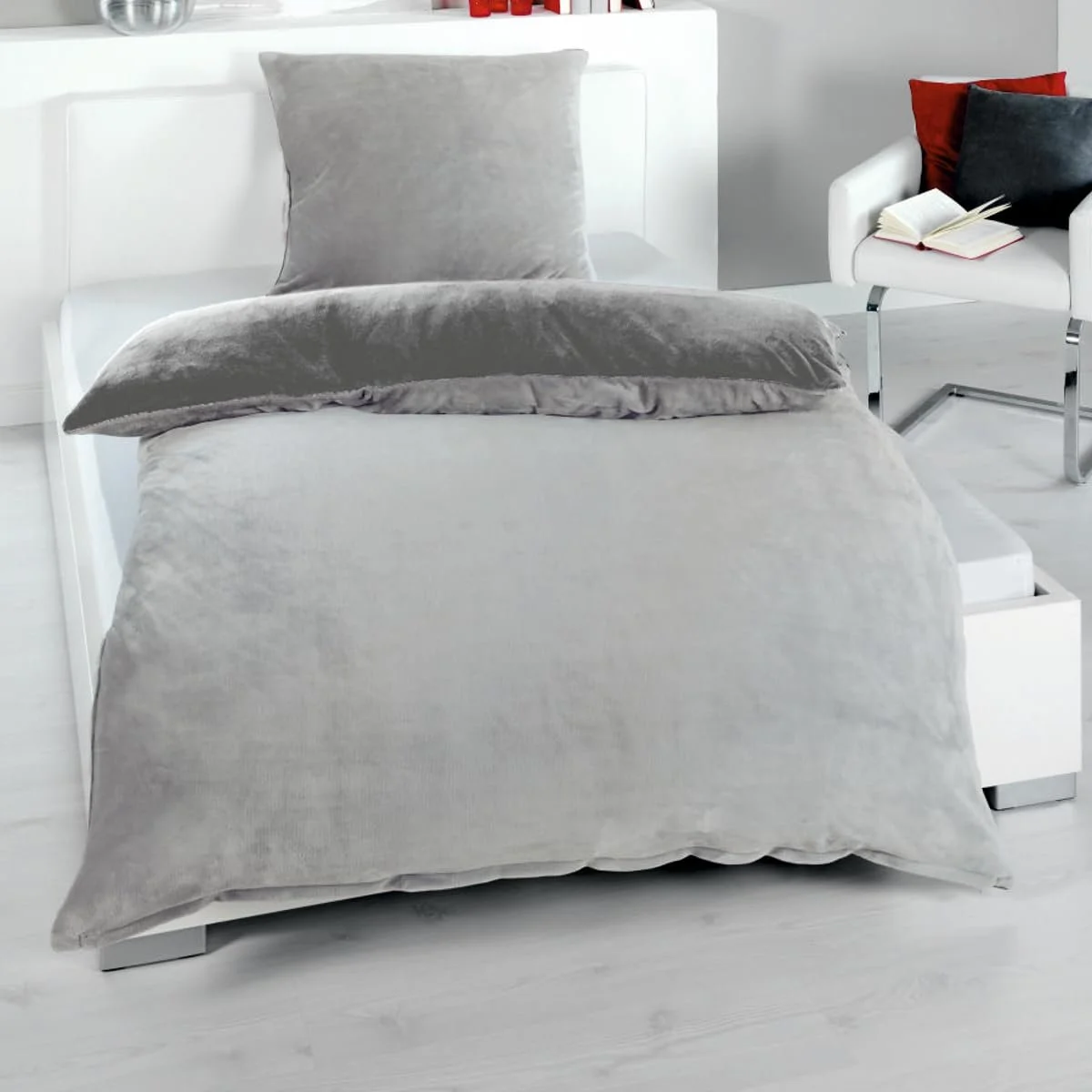 Постільна білизна Teddy Nicky 'Cashmere feel' Плюшева двостороння для зими 135 x 200 см, фото №1 Постільна білизна Teddy Nicky 'Cashmere feel' Плюшева двостороння для зими 135 x 200 см, фото №1