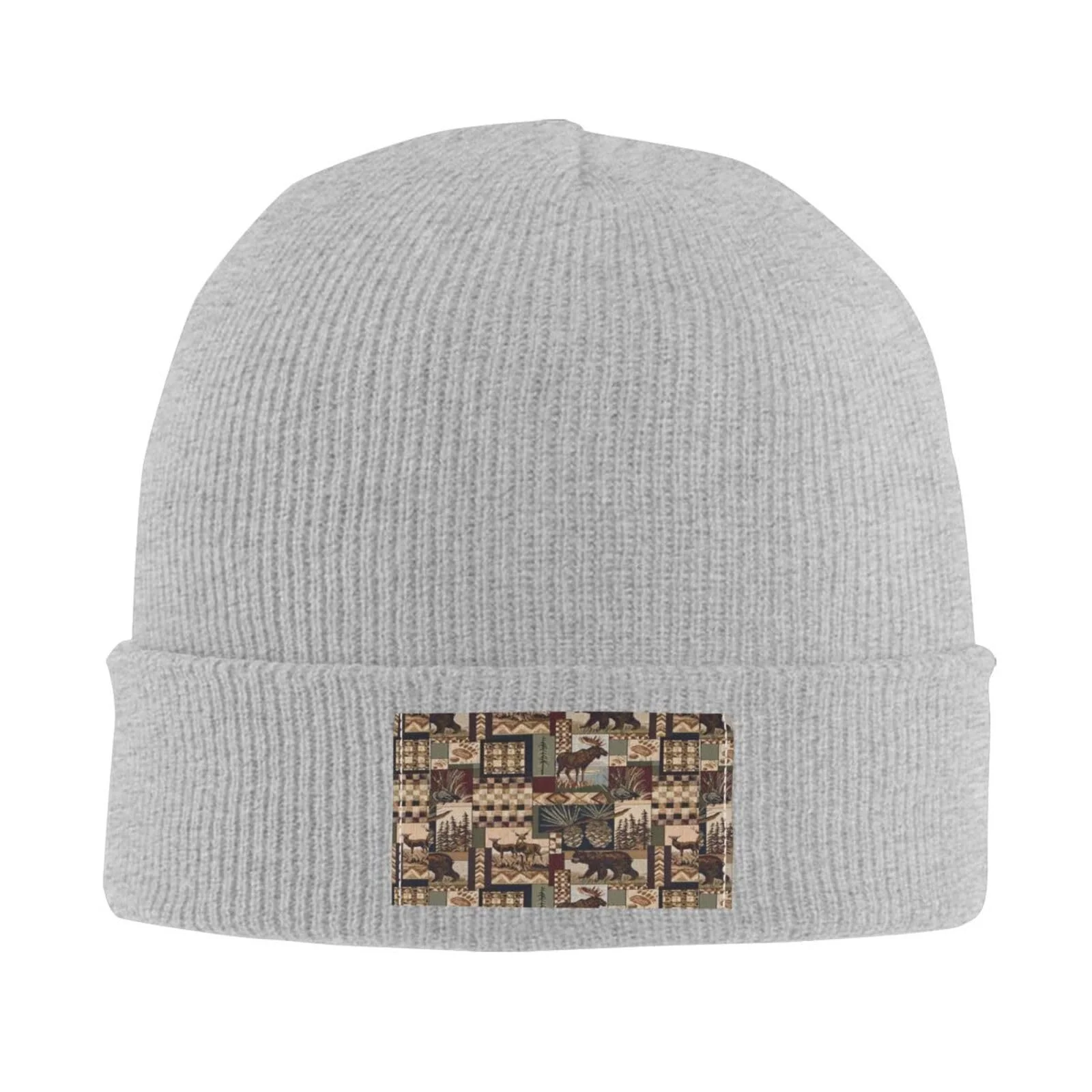 Шапка JBYJBX Lodge Bear Deer Print Осенняя Зимняя Повседневная, фото №2