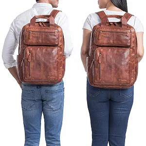 Рюкзак для ноутбука STILORD Amos Business Натуральная кожа 17.3 дюйма Brandy - Cognac цена на synthetic.ua - Фото 1 Рюкзак для ноутбука STILORD Amos Business Натуральная кожа 17.3 дюйма Brandy - Cognac synthetic.ua - Фото 1