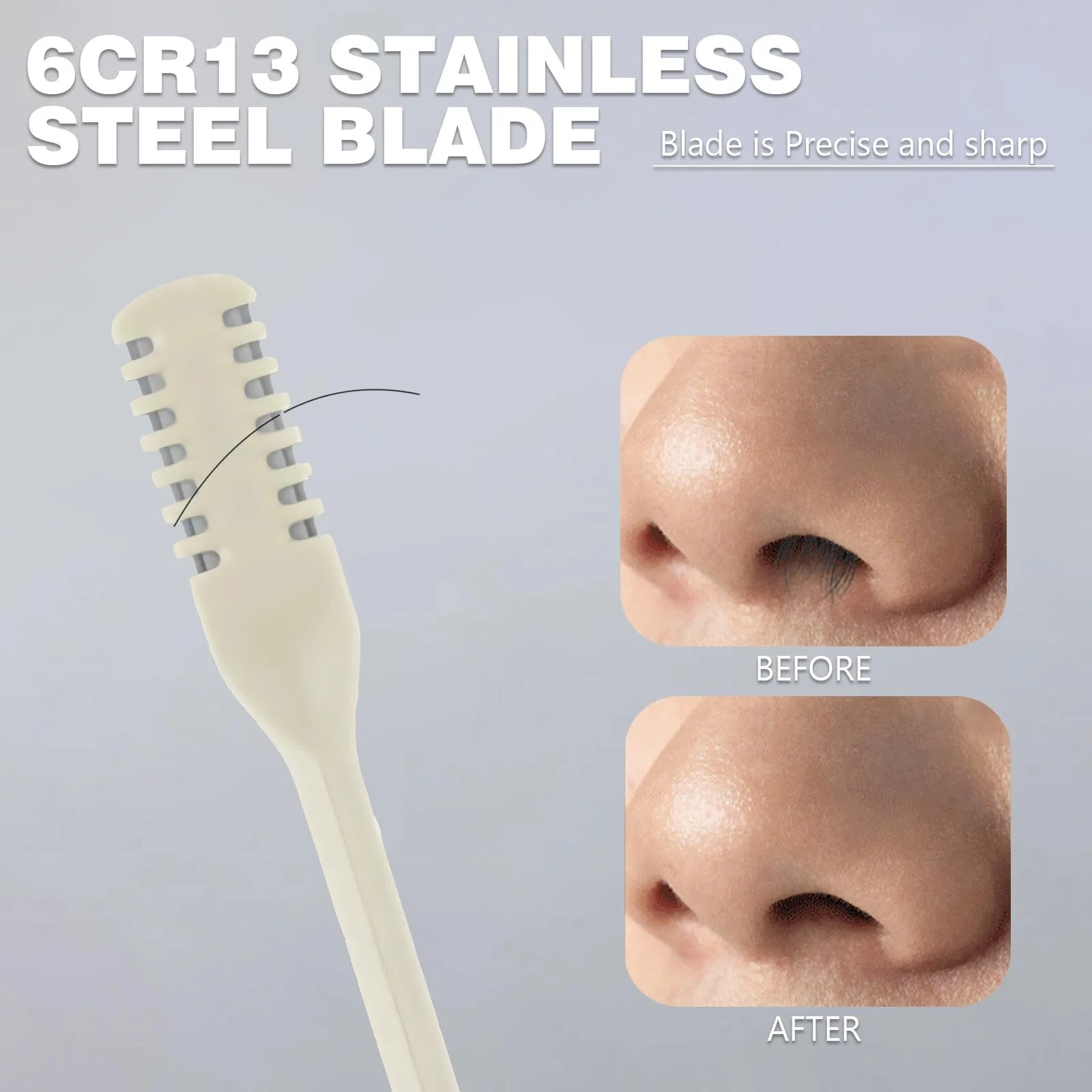 Тример для носа Подвійна дія Ручний Інструмент для видалення волосся Портативний 360° Поворотний, фото №4