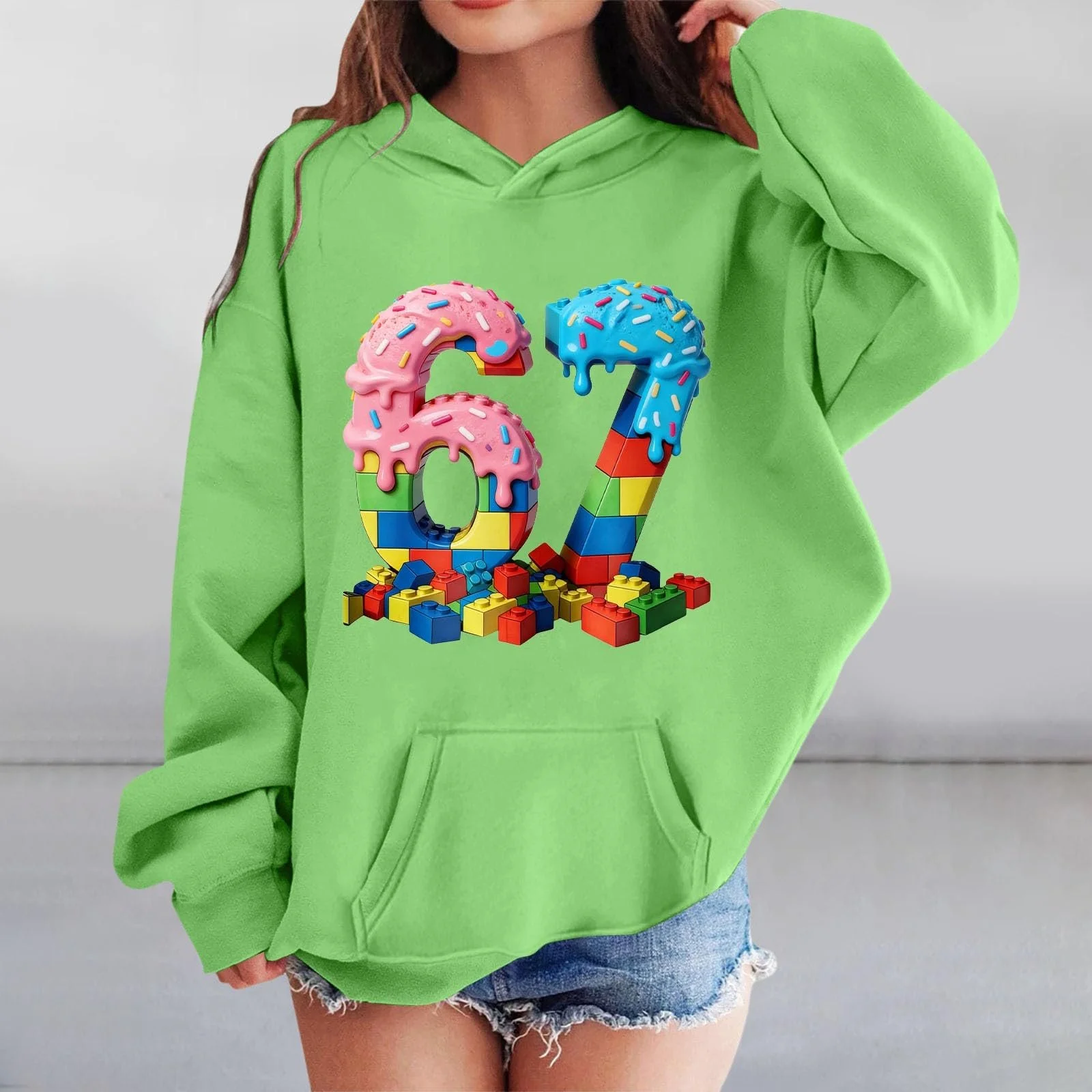 Толстовка 67-Drucke Флисовая куртка для детей Мягкая 134 Пуловер, 176 Худи, 140 Детская подростковая детская одежда Зимний спортивный костюм Essentials Свитшот 152 Джемпер, фото №3