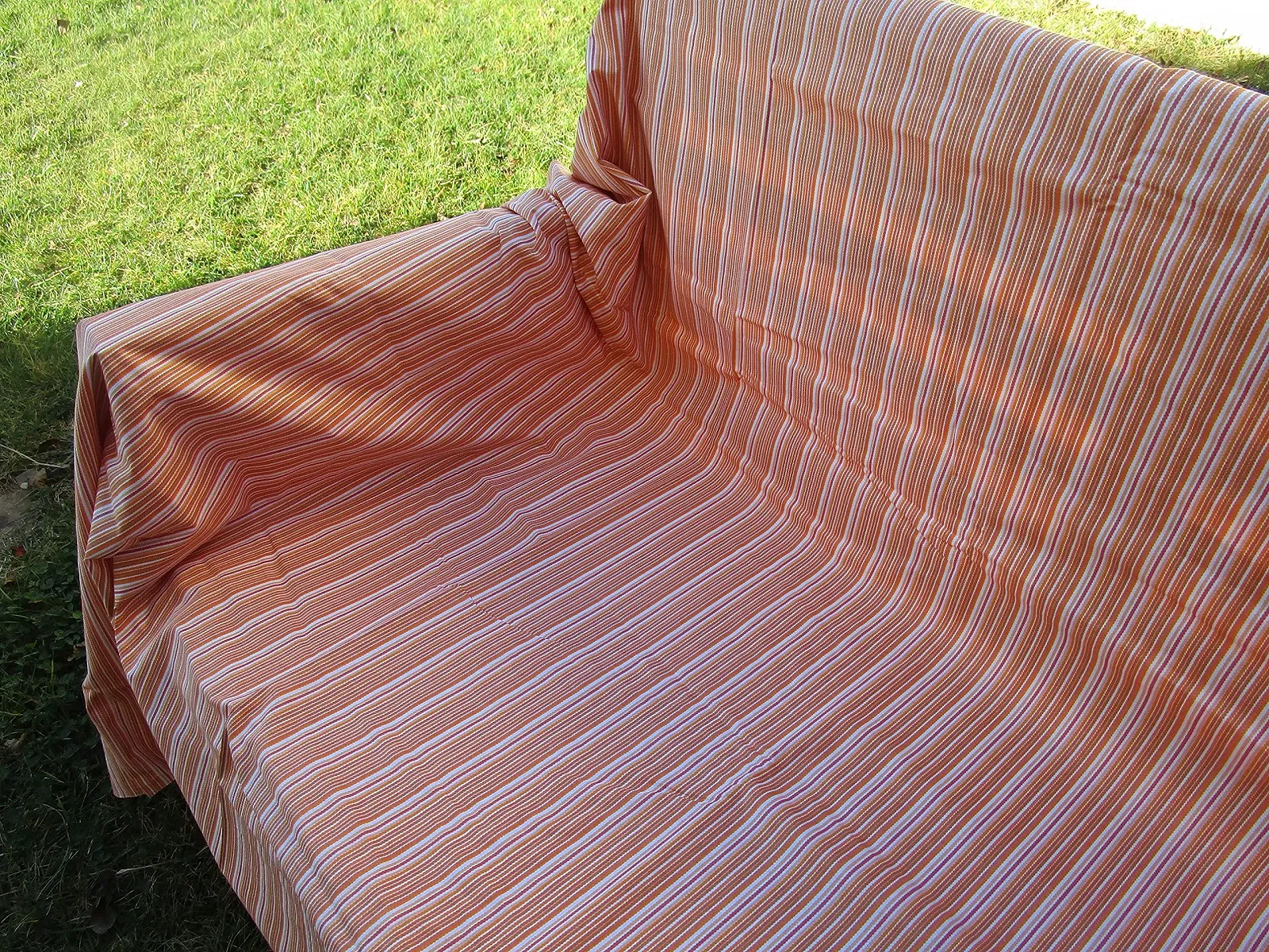 Покривало Двоспальне GEOMETRICO Смугастий 260 x 260 см Помаранчевий, фото №4