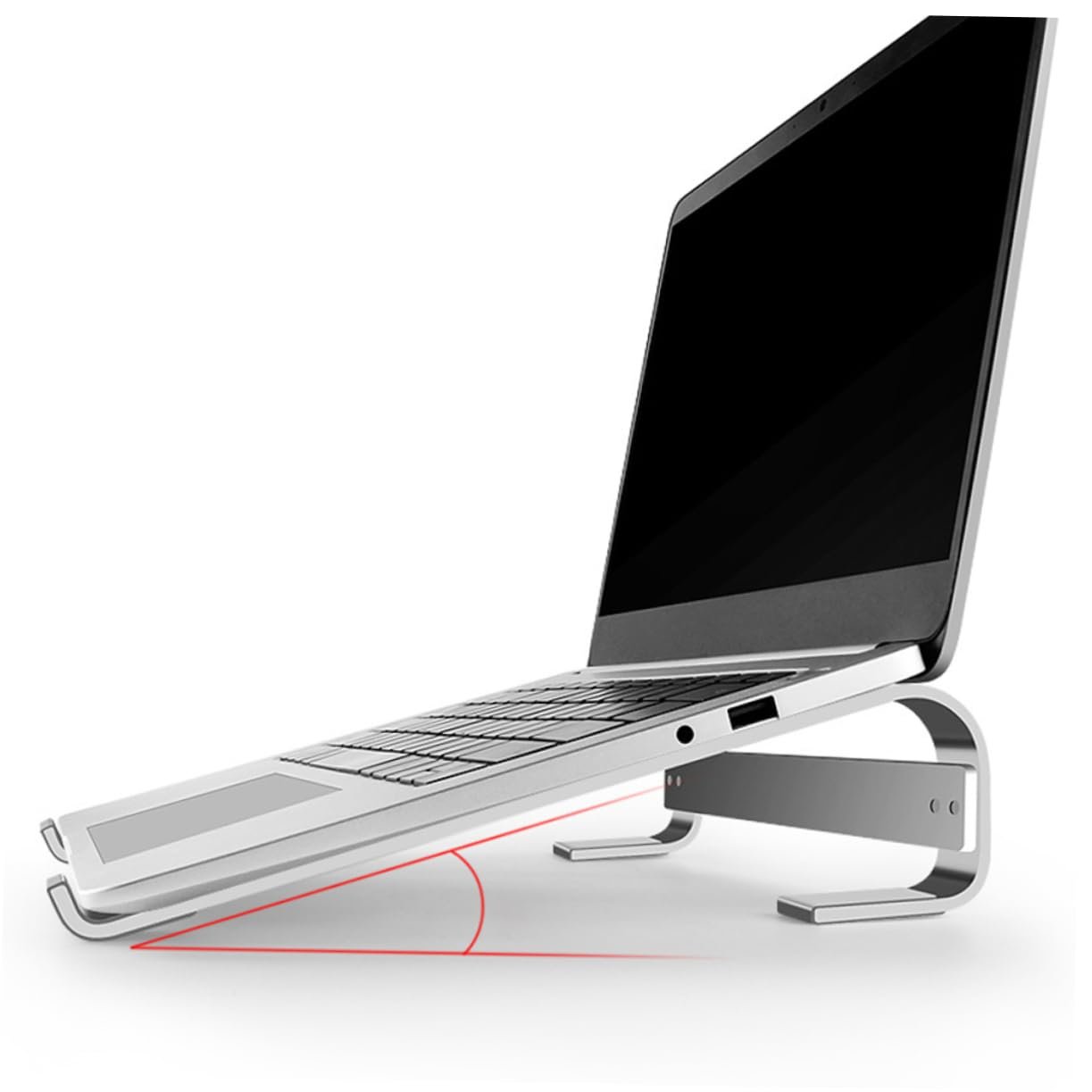 Подставка для ноутбука из алюминиевого сплава Нескользящая стабильная Многоточечная поддержка Улучшает осанку, фото №5 Подставка для ноутбука из алюминиевого сплава Нескользящая стабильная Многоточечная поддержка Улучшает осанку, фото №5