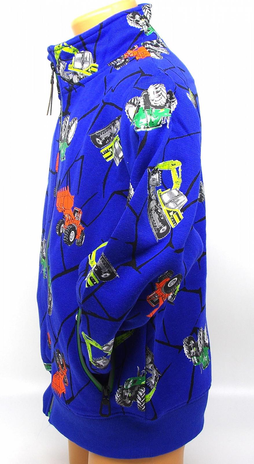 Куртка-свитшот Moderei для мальчиков с принтом фотографии трактора-экскаватора, размеры 98-128, фото №4