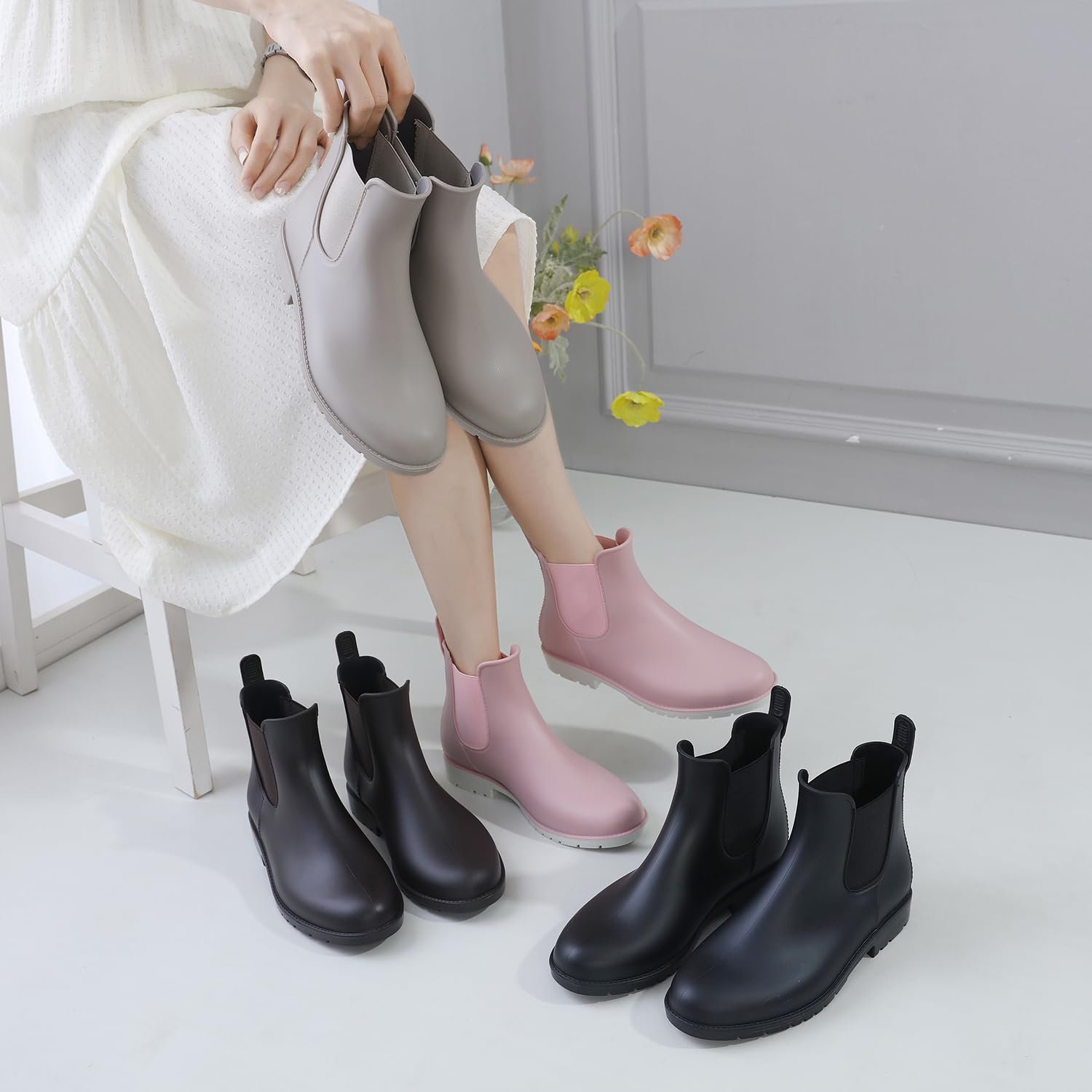 Чоботи гумові Uniuni Водонепроникні з нековзною підошвою, фото №7