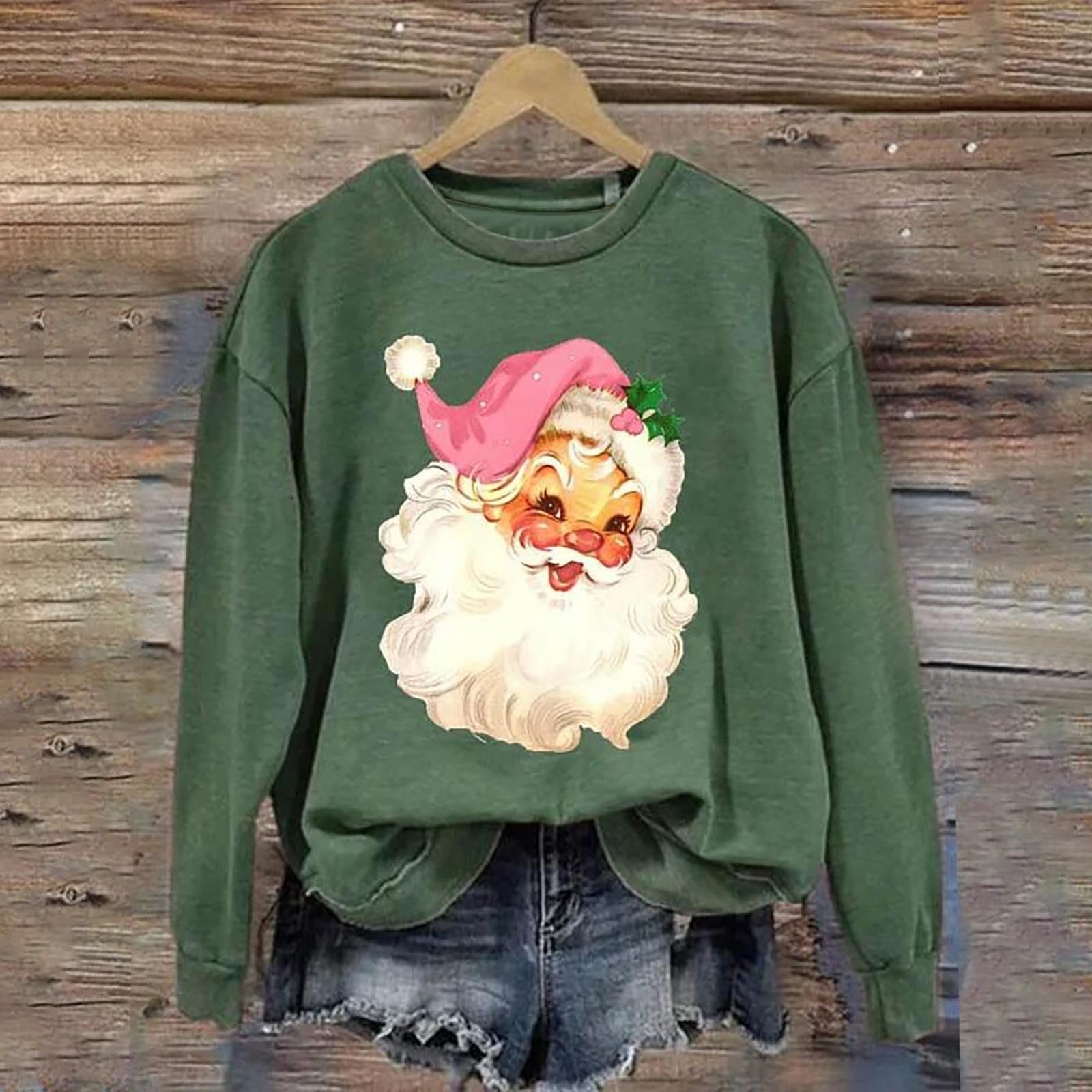 Женская Толстовка Qixiu С круглым вырезом Свободный крой Милый Санта-Клаус Узор Рождественский Женский Пуловер С длинными рукавами Графические Женские Осенние Зимние Рубашки Одежда, фото №2 Женская Толстовка Qixiu С круглым вырезом Свободный крой Милый Санта-Клаус Узор Рождественский Женский Пуловер С длинными рукавами Графические Женские Осенние Зимние Рубашки Одежда, фото №2