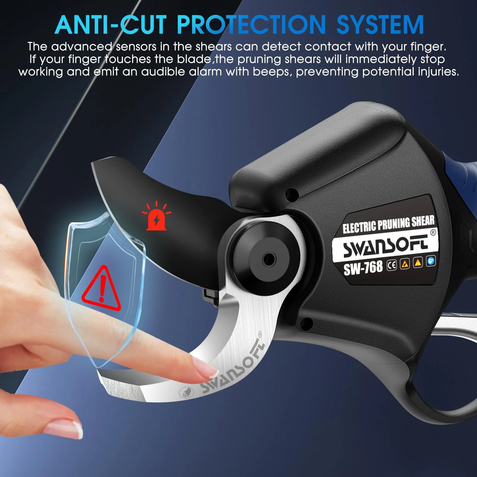Ножиці SWANSOFT Електричні акумуляторні Подвійні леза SW-768 42 мм, фото №4