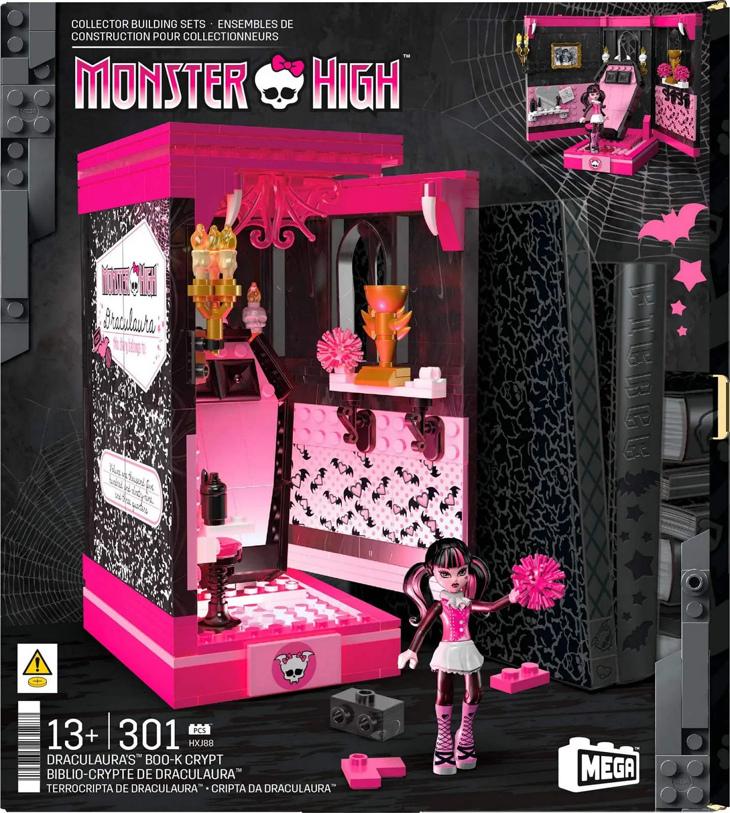 Лялька MEGA Monster High HXJ88 Крипта з книги-примари Дракулори, фото №6 Лялька MEGA Monster High HXJ88 Крипта з книги-примари Дракулори, фото №6
