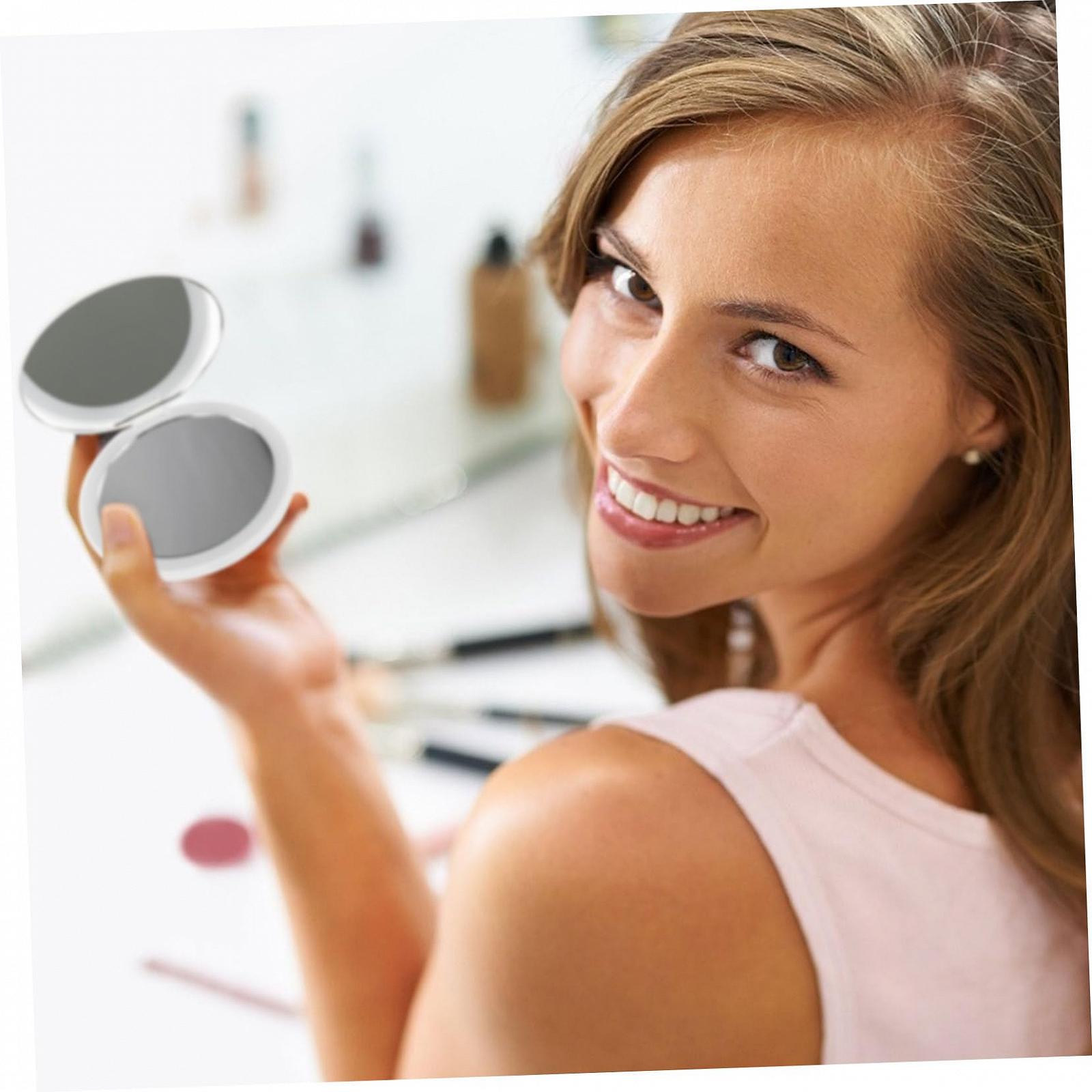 Зеркало Angoily Компактное Складное с подсветкой ABS Белое, фото №3 Зеркало Angoily Компактное Складное с подсветкой ABS Белое, фото №3