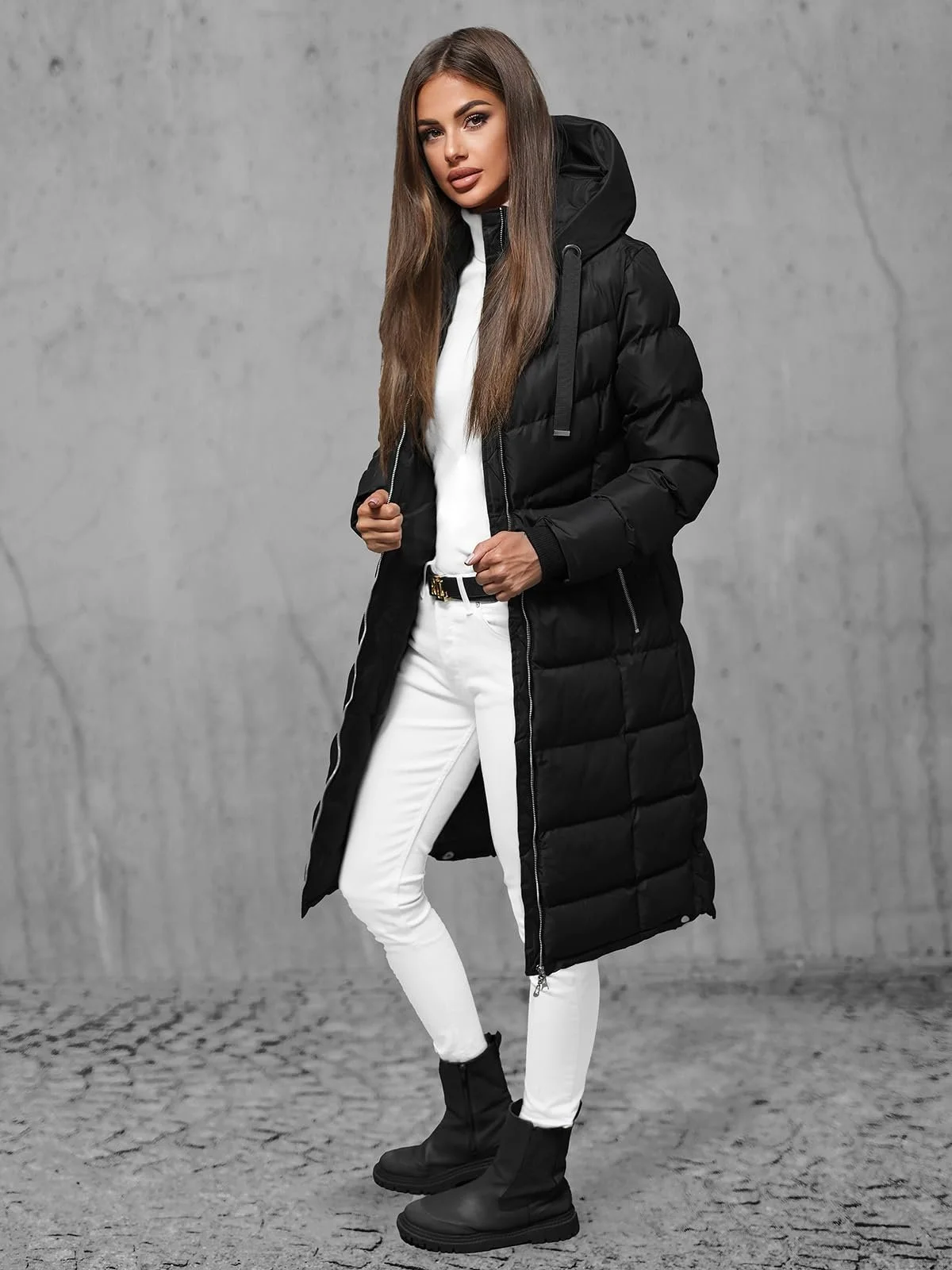 Женское зимнее пальто OZONEE JS/M736Z, фото №3 Женское зимнее пальто OZONEE JS/M736Z, фото №3