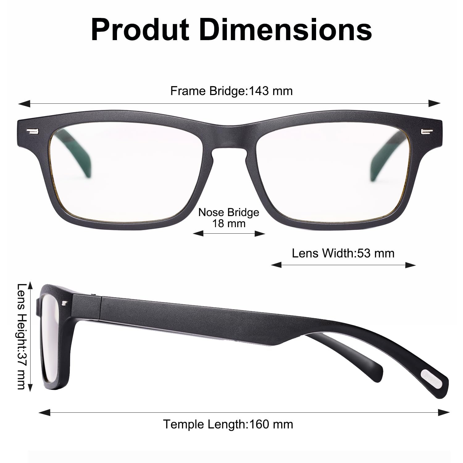 Розумні окуляри Bluetooth AI з підтримкою понад 160 мов, лінзи, фото №7