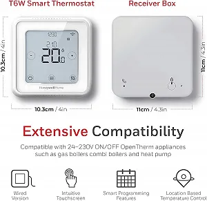 Розумний термостат для дому Honeywell Home T6 Wi-Fi Білий ціна на synthetic.ua - Фото 1 Розумний термостат для дому Honeywell Home T6 Wi-Fi Білий synthetic.ua - Фото 1