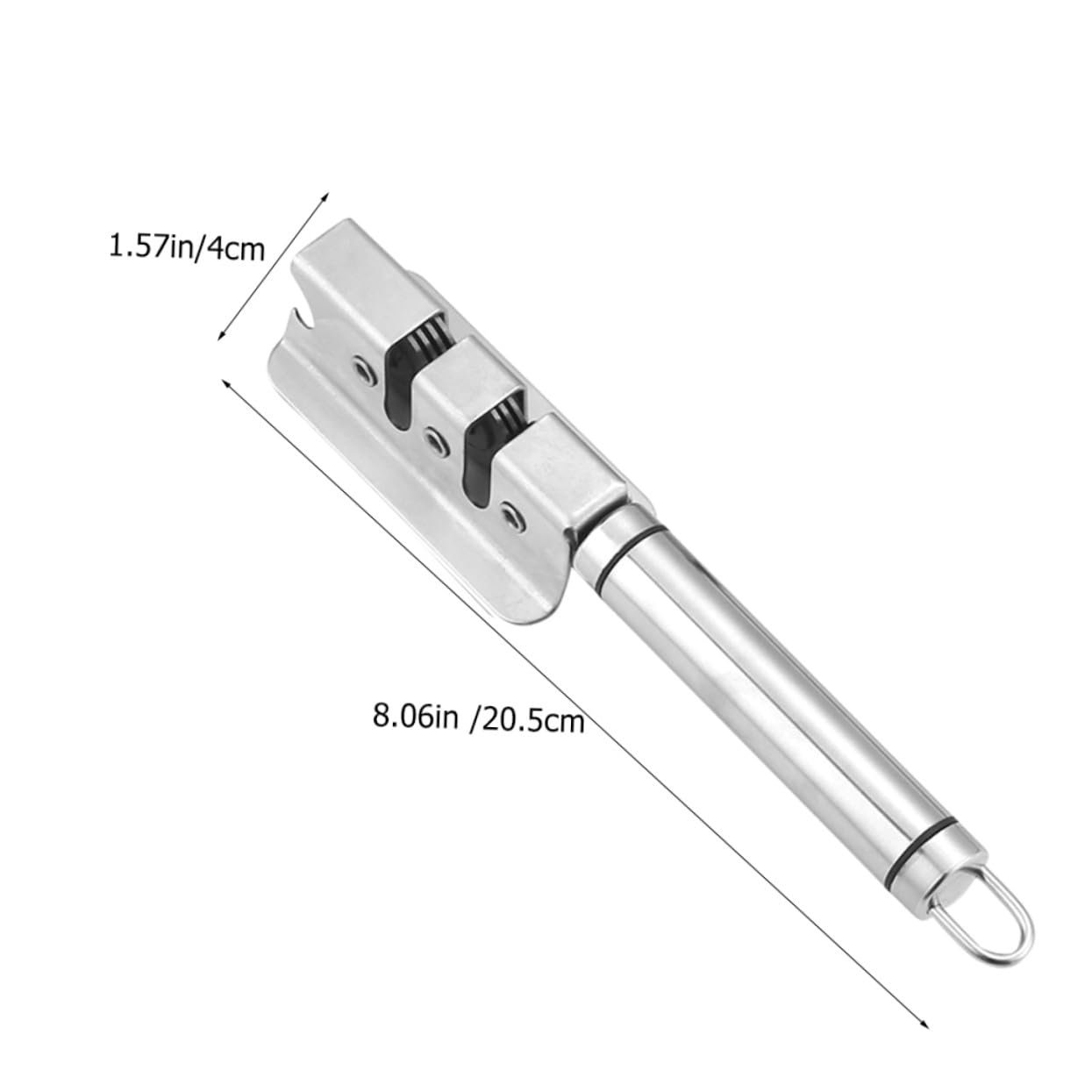 Точилка для ножей и ножниц бытовая из нержавеющей стали с эргономичной рукояткой компактная, фото №2