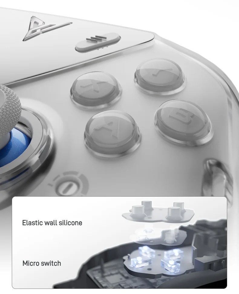 Геймпад FlyDigi APEX 5 White + док-станция + наклейки Hollow Knight, фото №12 Геймпад FlyDigi APEX 5 White + док-станция + наклейки Hollow Knight, фото №12