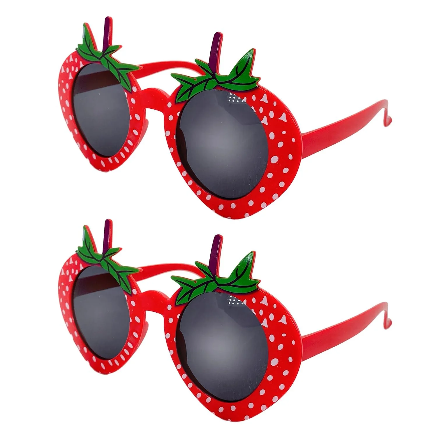 Сонцезахисні окуляри Полуниця BORFUE для вечірок, 2 шт, фото №1