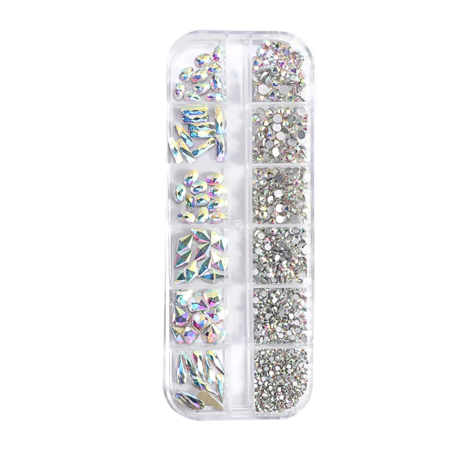 Стрази Скляні DIY Для нігтів обличчя Блискітки 1 Коробка з Золотою Основою та Срібною Основою, фото №1