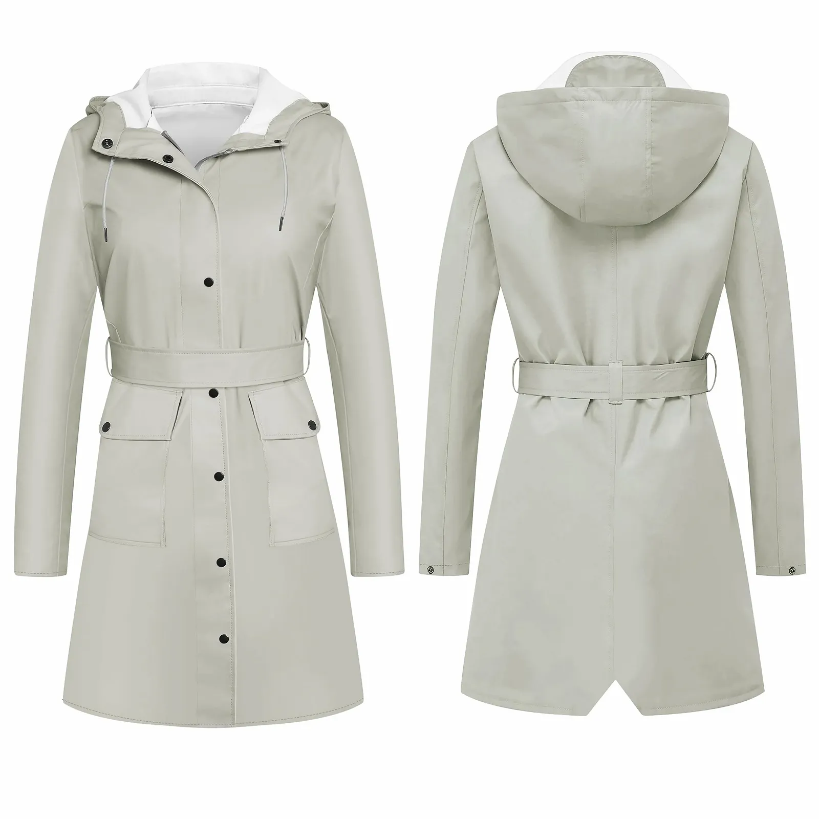 Женский Дождевик UNIQUEBELLA Водонепроницаемый С капюшоном Ветрозащитный, фото №2 Женский Дождевик UNIQUEBELLA Водонепроницаемый С капюшоном Ветрозащитный, фото №2