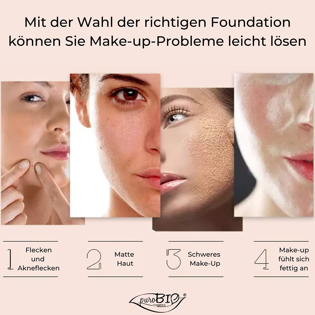 Тональная основа PUROBIO Up Aloe Vera Perfect Cream Foundation Увлажняющий консилер Праймер Витамин C, фото №4