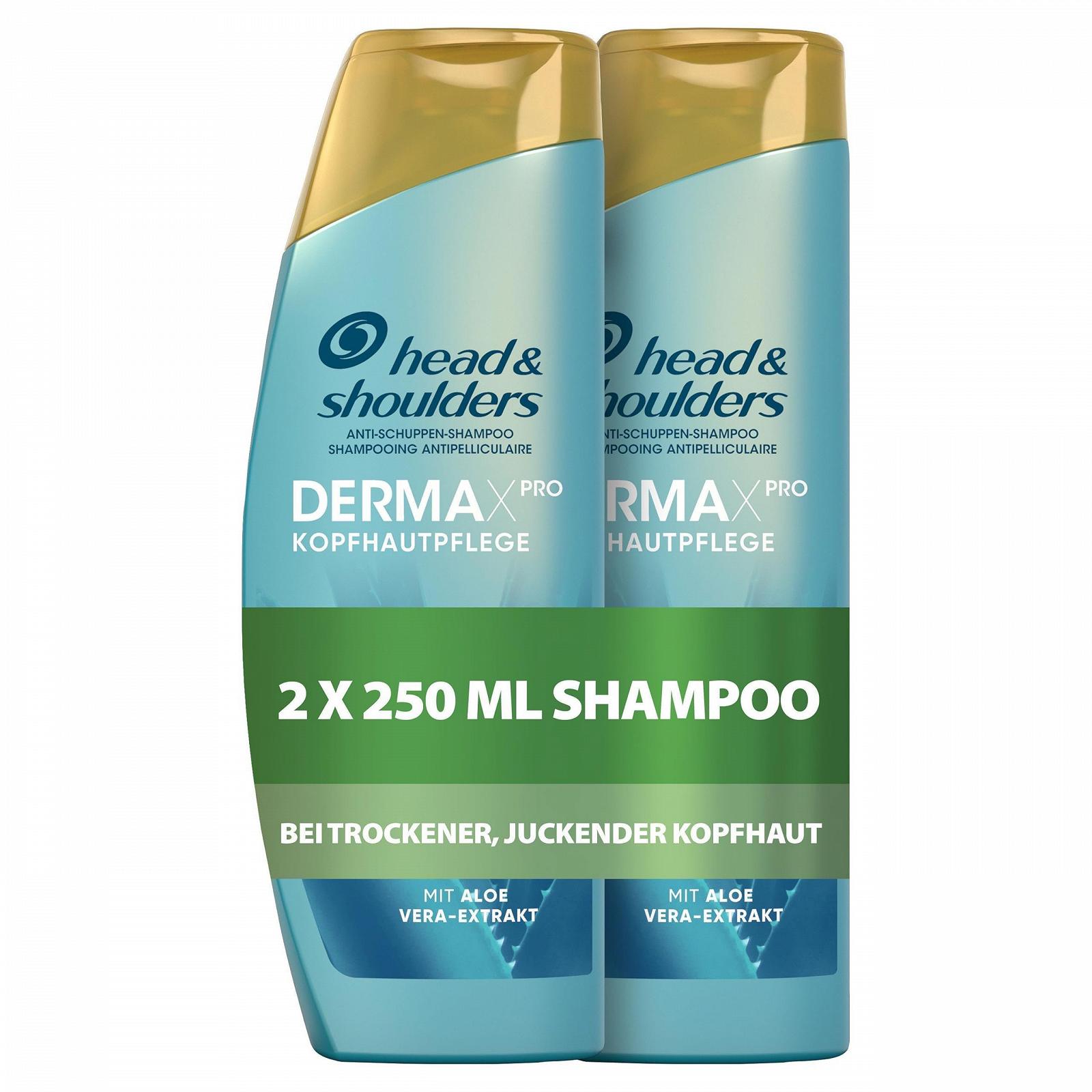 Шампунь против перхоти head & shoulders DERMAXPRO Успокаивающий уход за сухой, зудящей кожей головы (в сочетании с перхотью), 2 x 250 мл, фото №1