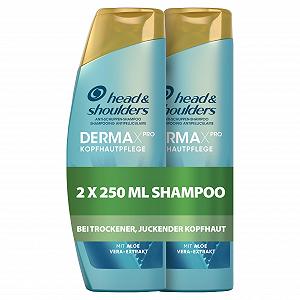 Шампунь против перхоти head & shoulders DERMAXPRO Успокаивающий уход за сухой, зудящей кожей головы (в сочетании с перхотью), 2 x 250 мл - Фото 1