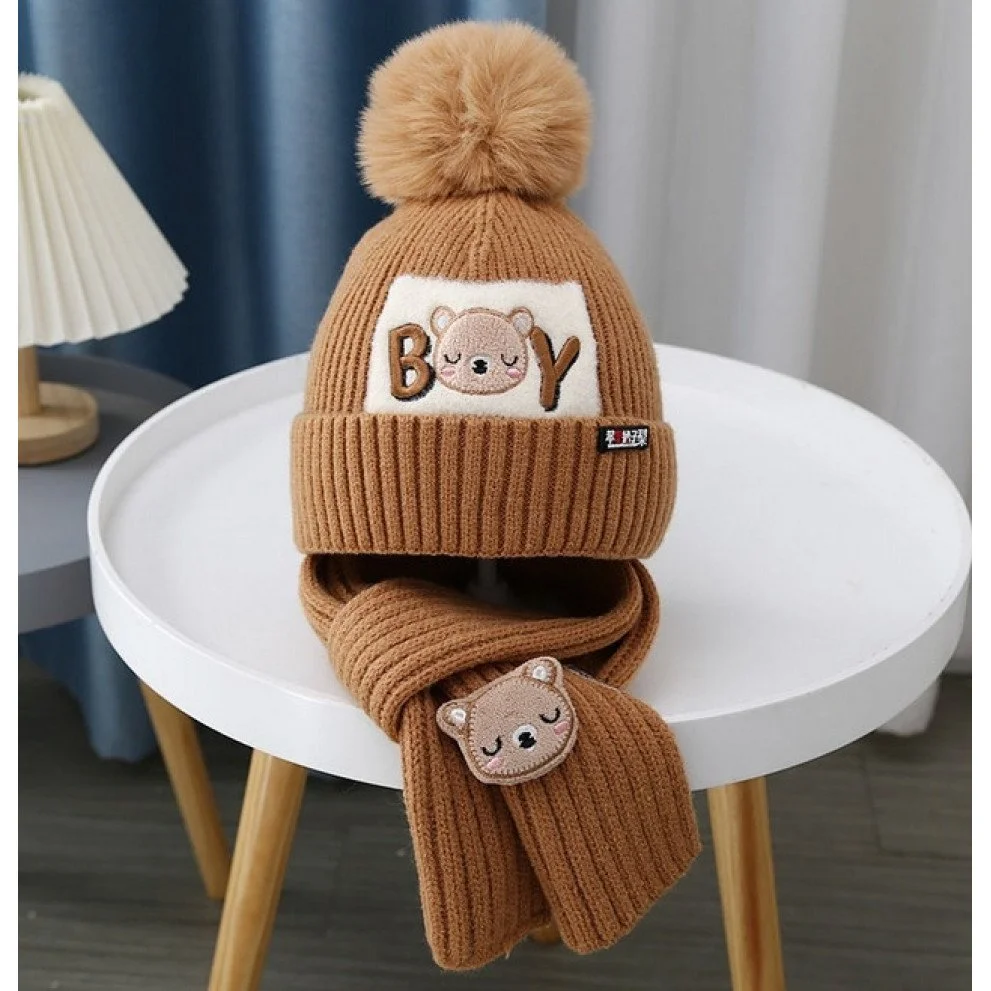 Комплект зимний шапка+шарф Boy 5 цветов, фото №6 Комплект зимний шапка+шарф Boy 5 цветов, фото №6