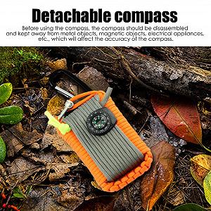Набір для виживання Camping, інструмент для виживання Outdoor, в сумки входять струнна пилка, паракорд, голка, голка для повернення, свисток, смолоскип, пряжка для походів, сумка для зберігання тощо synthetic.ua - Фото 1