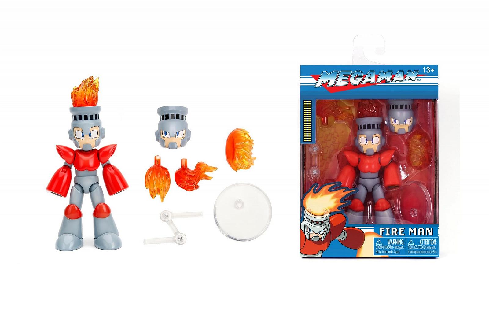 Фігурка Jada Toys Mega Man FIRE Man, 11,5 см - рухома колекційна фігурка з серії відеоігор Megaman з альтернативною головою, руками та аксесуарами, фото №6