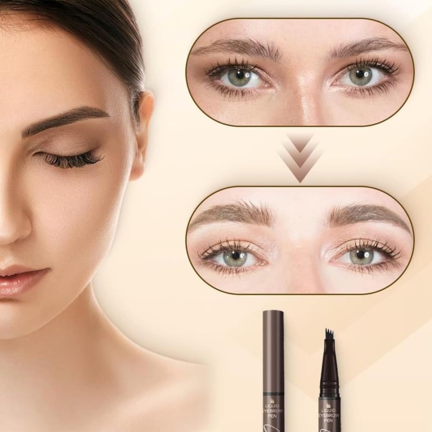 Карандаш Magic Eyebrow 2 в 1 Upgrade Multifunction 3D Microblading Light Brown + Dark Brown, фото №5 Карандаш Magic Eyebrow 2 в 1 Upgrade Multifunction 3D Microblading Light Brown + Dark Brown, фото №5