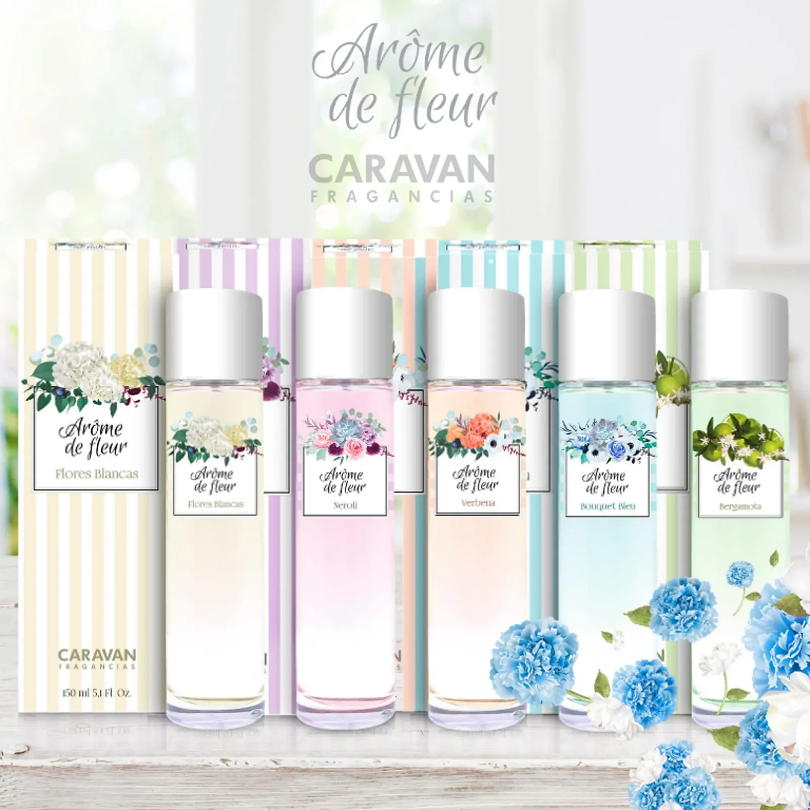 Парфумована вода Caravan Aroma Flower White 150 мл (3 x флакони), фото №5 Парфумована вода Caravan Aroma Flower White 150 мл (3 x флакони), фото №5