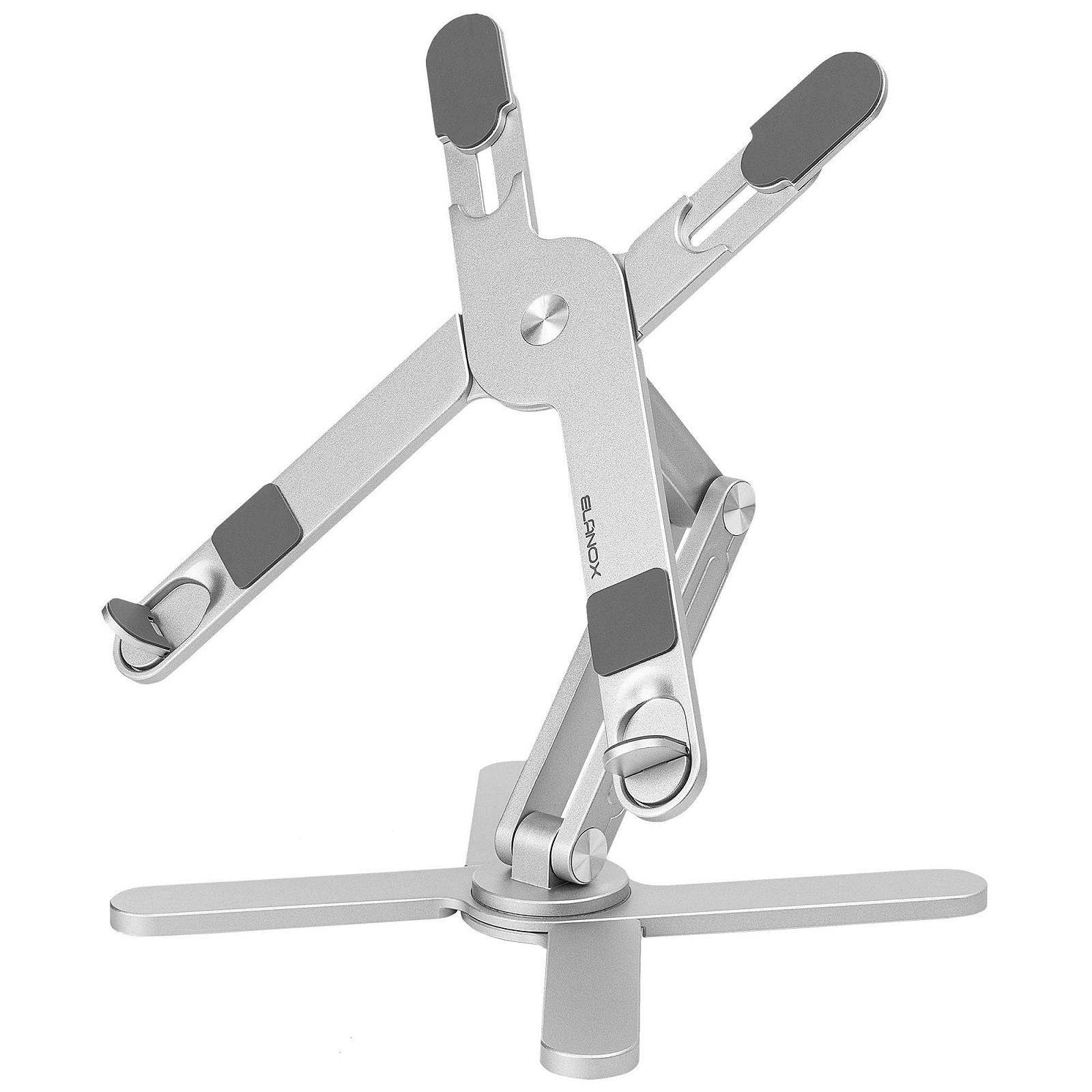 Підставка для ноутбука складна алюмінієвий сплав 360 Ергономічна, портативна та регульована по висоті (срібна), фото №3