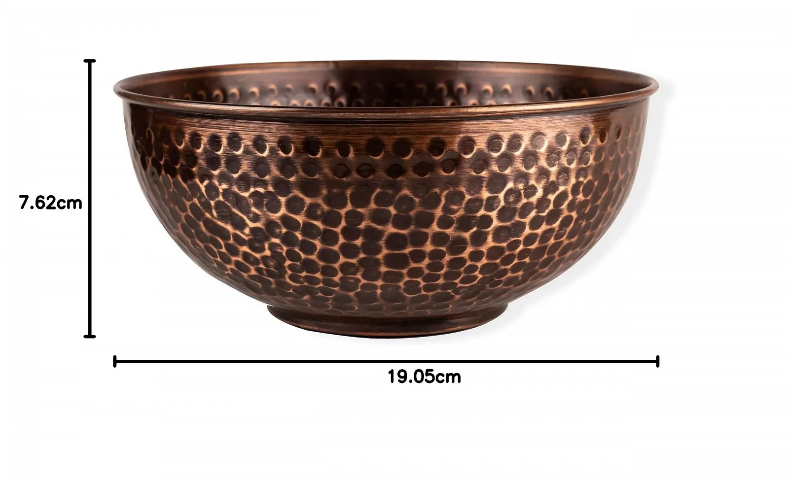 Миска GoCraft Antique медная кованая ручной работы 19 см, фото №7