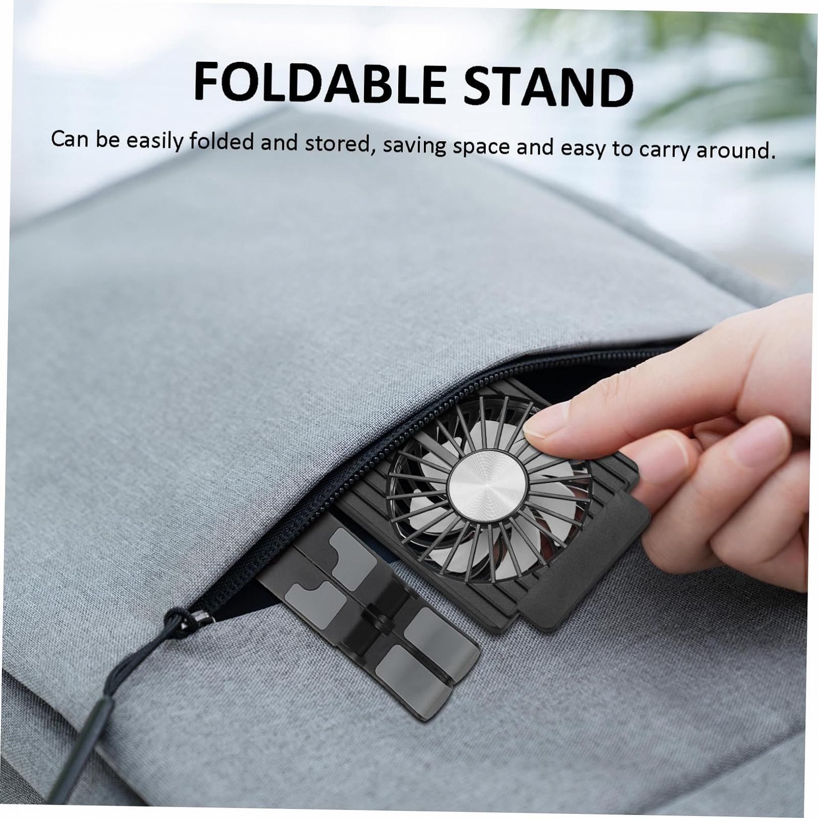 Підставка для ноутбука Lurrose з вентиляторами Складна охолоджуюча  з нековзною конструкцією, фото №3