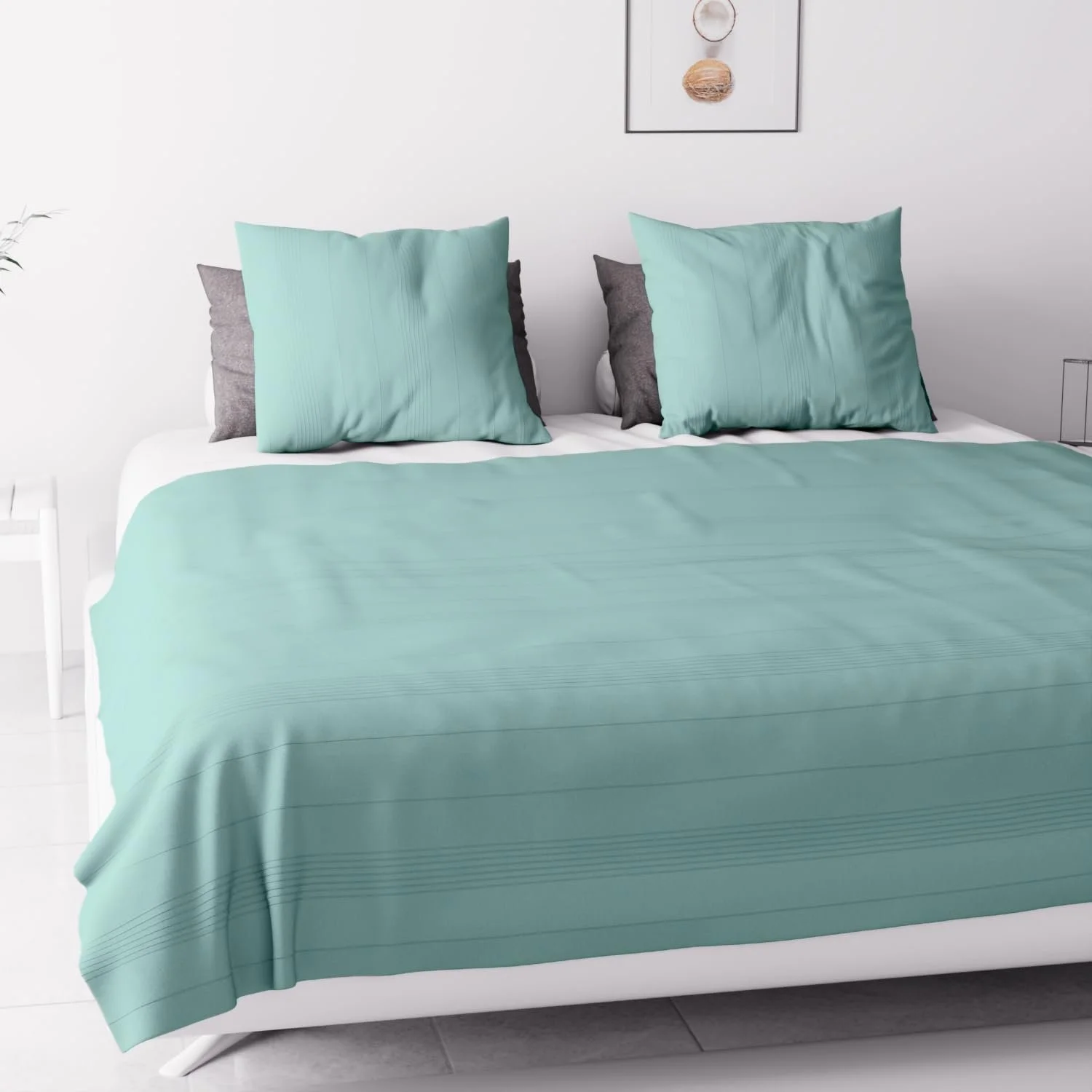 Покривало Тип Soleil d'ocre Adele 220 x 240 см Лагунний Блакитний, фото №2