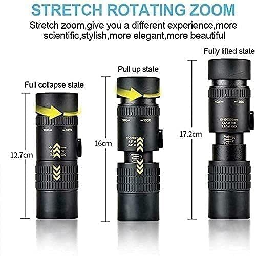 Монокуляр 4k 10-300x40 мм Super Telephoto Zoom Телескоп для мобільних телефонів Полювання Туризм Дослідження (2 Телескопи + 2 Тримачі), фото №4