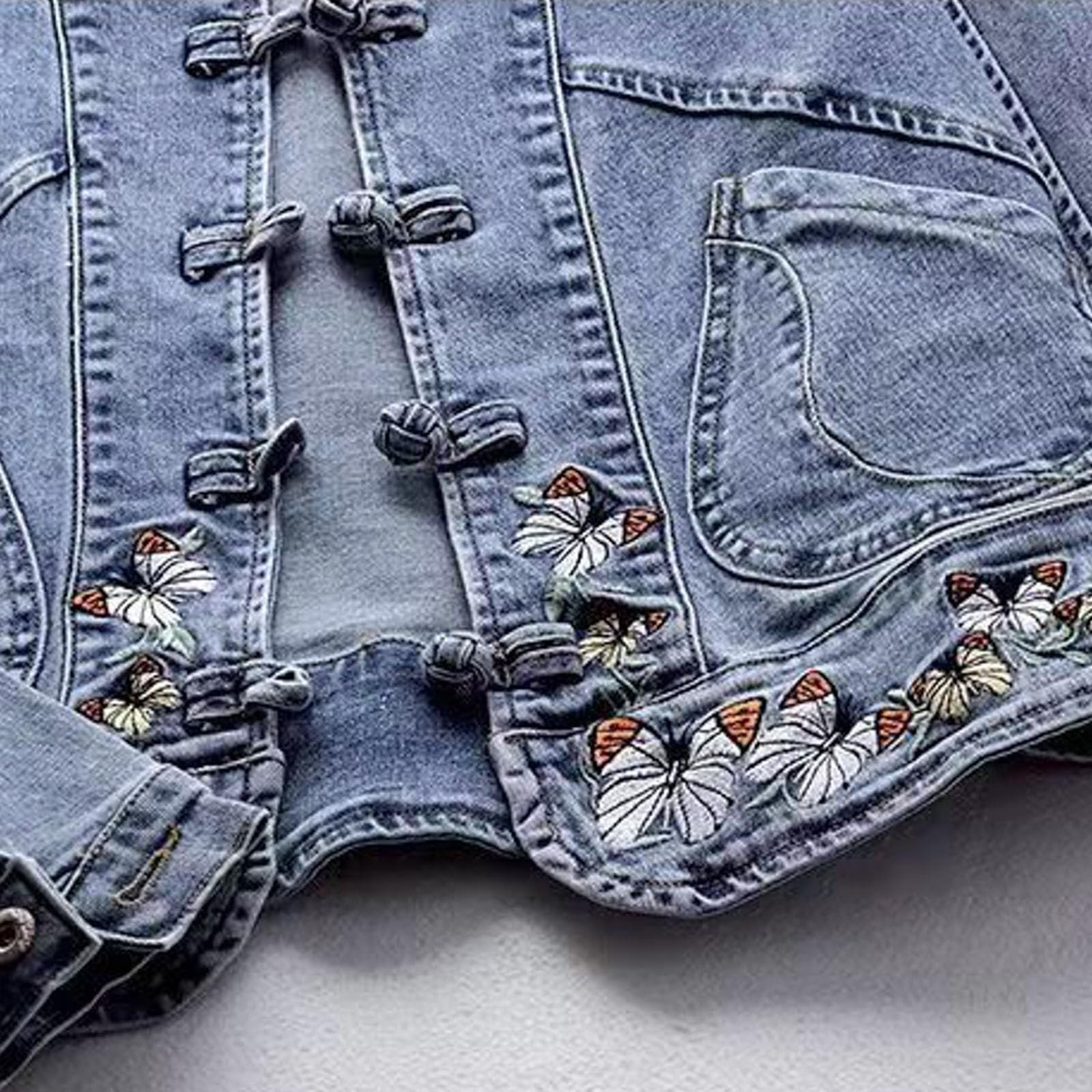 Джинсовая Куртка Женская Приталенная Cowgirl Куртка Тонкая Блузон Легкая Летняя Необычная Весенняя Длинный Рукав, фото №7 Джинсовая Куртка Женская Приталенная Cowgirl Куртка Тонкая Блузон Легкая Летняя Необычная Весенняя Длинный Рукав, фото №7