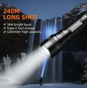 Фонарик ручной аккумуляторный RX50 SuperFire 800 Lumen IP43 synthetic.ua - Фото 1