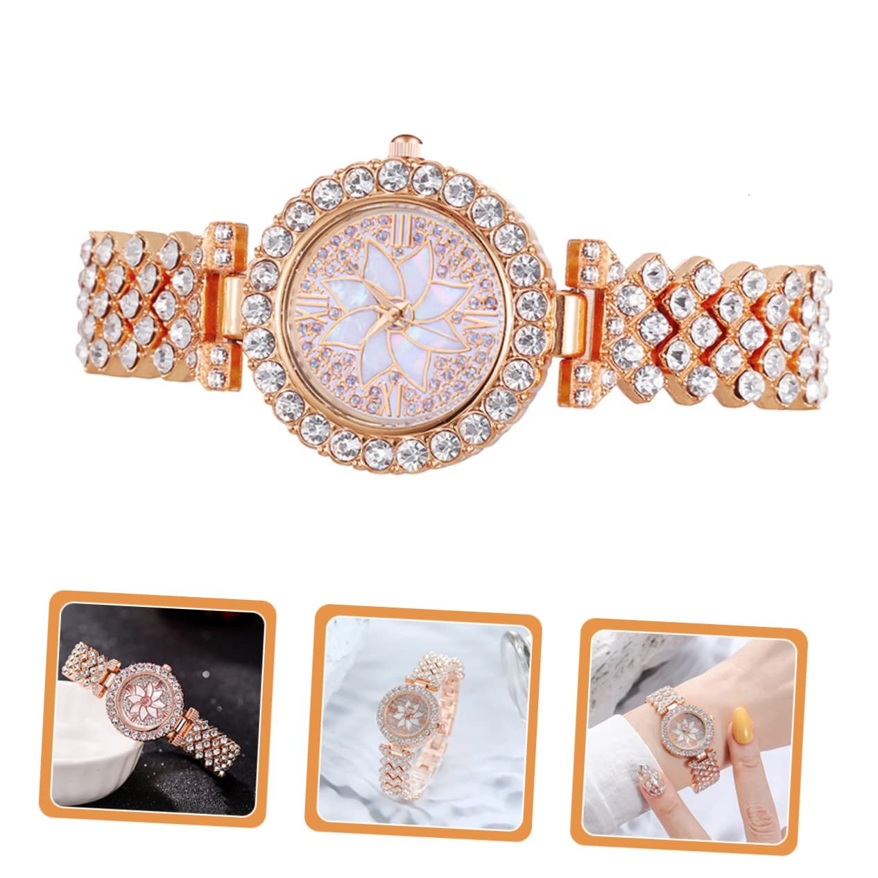 Жіночий наручний годинник Healvian з дизайном зі стразами, кварцовий, фото №6 Жіночий наручний годинник Healvian з дизайном зі стразами, кварцовий, фото №6