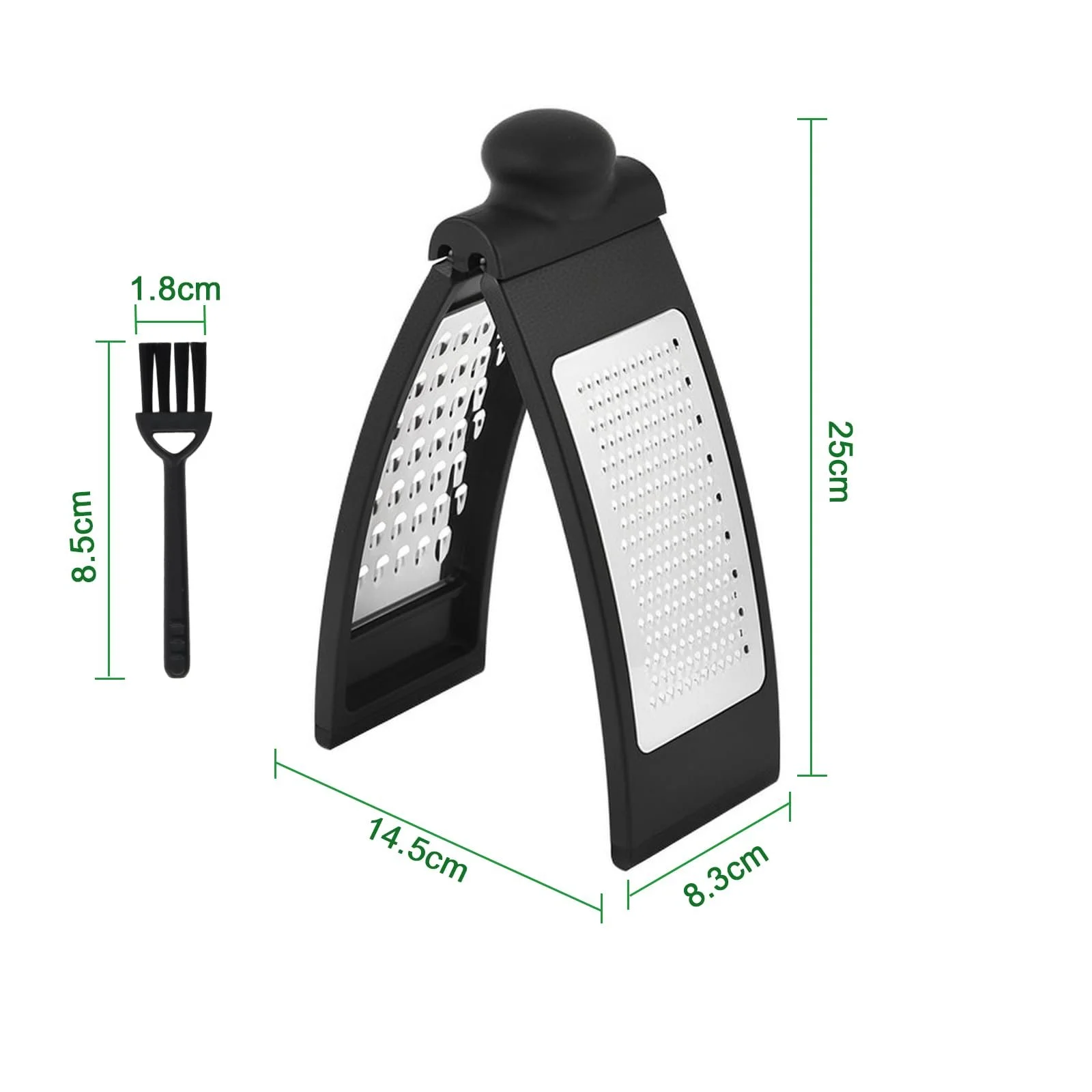Терка Овочева складана з нержавіючої сталі з нековзною основою, фото №2