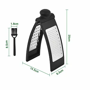 Терка Овощная складная из нержавеющей стали с нескользящим основанием synthetic.ua - Фото 1