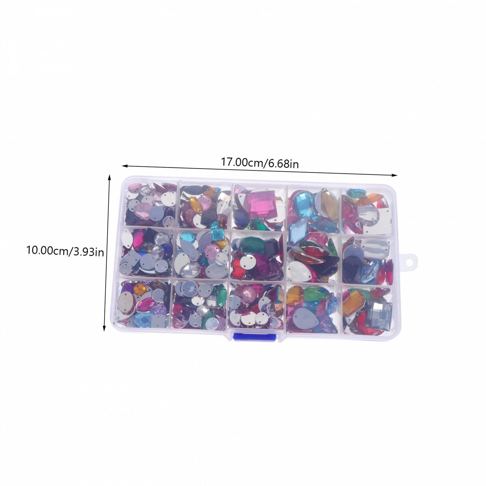 Акрилові Стрази Housoutil Набір для DIY з кольоровими плоскими, фото №4