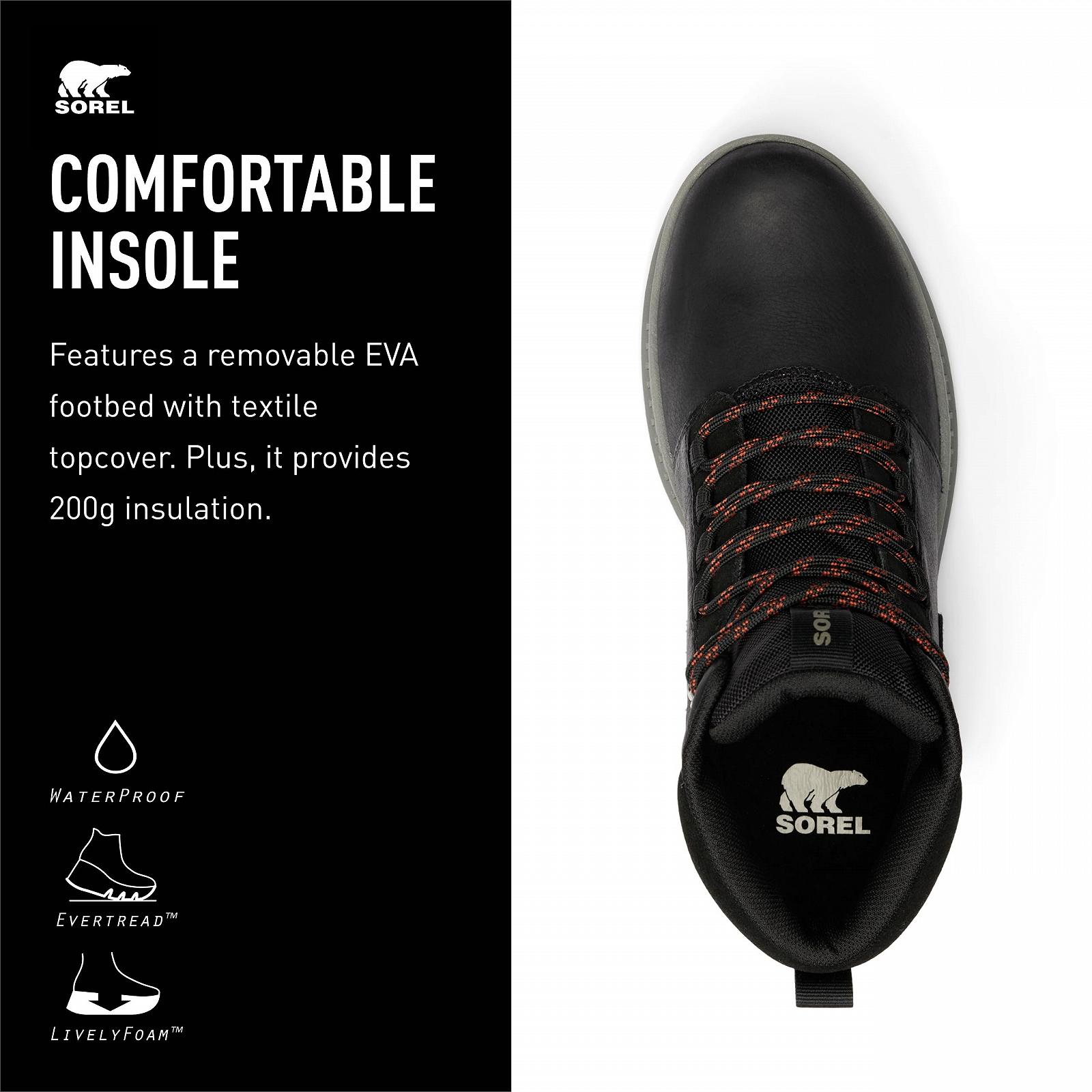 Чоловічі водонепроникні черевики Sorel Mac Hill Lite Plus, фото №4