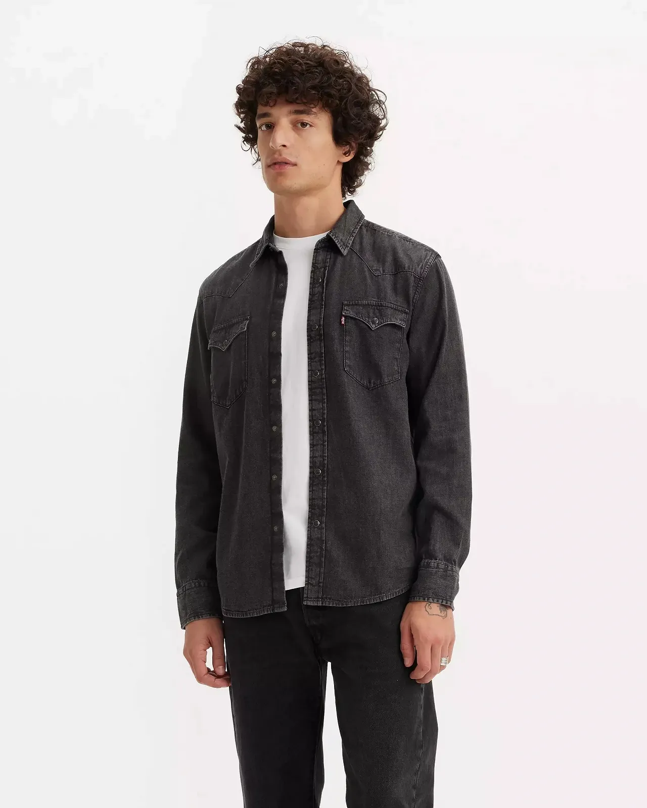 Чоловіча сорочка LEVIS CLASSIC WESTERN Clean Washed Bl - M, фото №1
