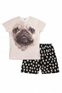 Піжама Шорти 3D Мопс 7-14 років - Фото 1