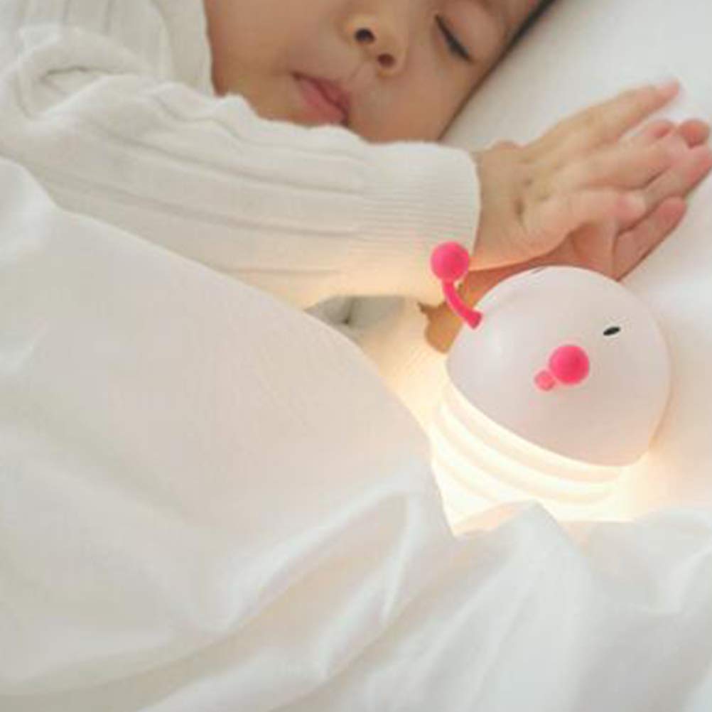 Лампа настільна SOLUSTRE Light Caterpillar Night USB Rechargeable Telescopic Foldable Lamp рожевий, фото №4