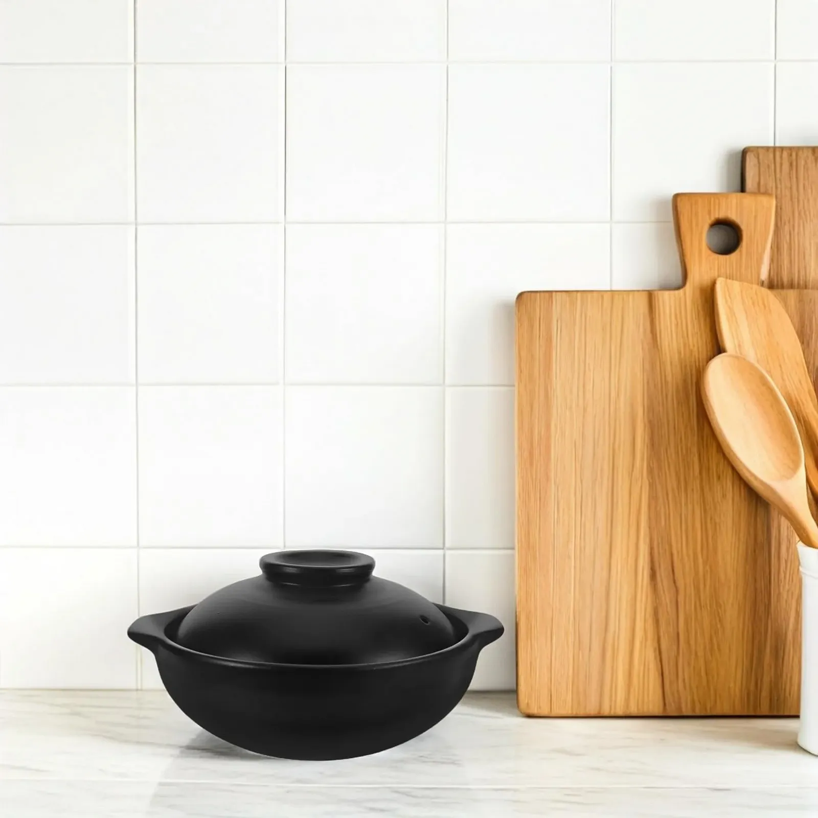 Кастрюля керамическая IMIKEYA термостойкая с крышкой, фото №5