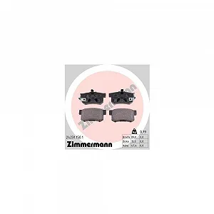 Комплект гальмівних колодок дискового гальма ZIMMERMANN 24231.150.1 для HONDA ACURA - Фото 1